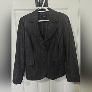 Laura Dark Gray Striped Blazer